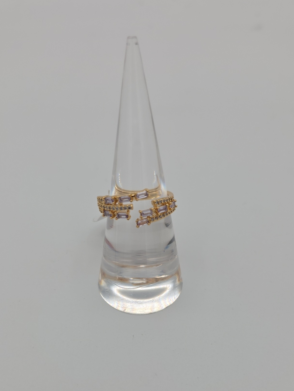 Lavender Topaz CZ Gold Plating Ring